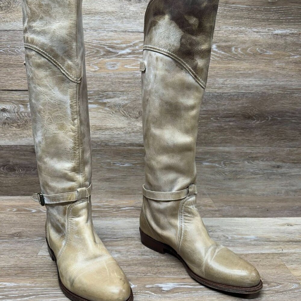 Frye Dorado Light Tan Leather Riding Boots (77559) Women's Size 7 - Picture 8 of 8